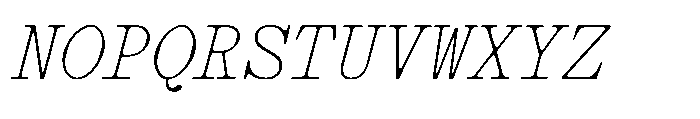 403 Obrinda Mono Light Slant Font UPPERCASE