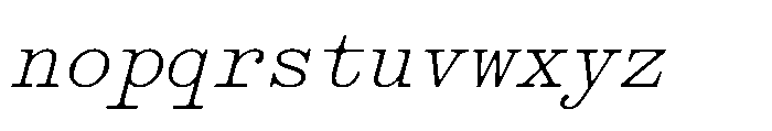 403 Obrinda Mono Slant Font LOWERCASE