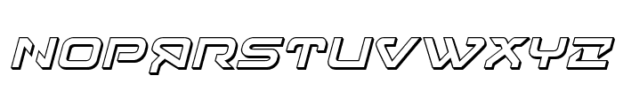 4114 Blaster 3D Italic Font UPPERCASE