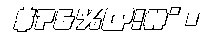 4ce 3D Italic Font OTHER CHARS