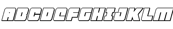4ce 3D Italic Font UPPERCASE