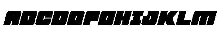 4ce Expanded Italic Font UPPERCASE
