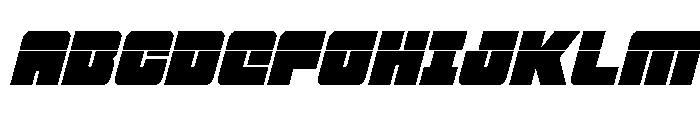 4ce Laser Italic Font UPPERCASE