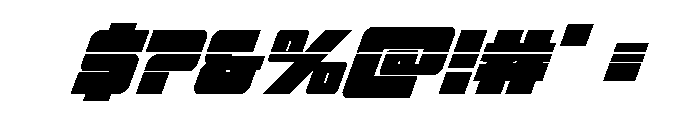 4ce Laser Super-Italic Font OTHER CHARS