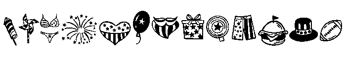 4th July Font UPPERCASE