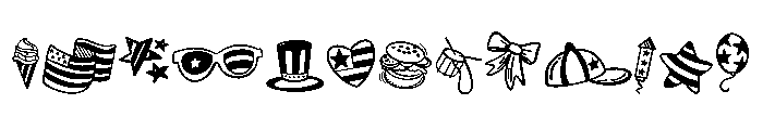 4th July Font LOWERCASE