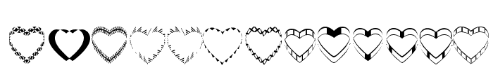 4YEOhearts Font UPPERCASE