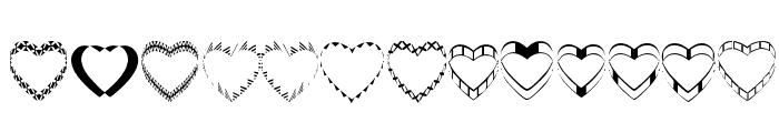 4YEOhearts Font LOWERCASE