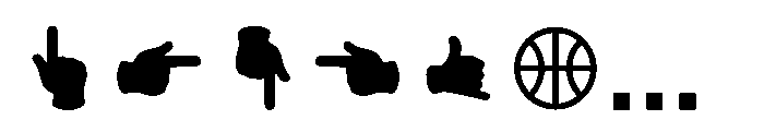 55555 System icons Font LOWERCASE