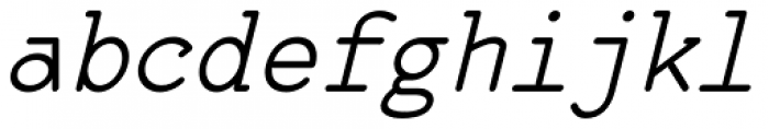 57-nao Regular Oblique Font LOWERCASE