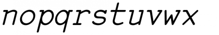 57-nao Regular Oblique Font LOWERCASE