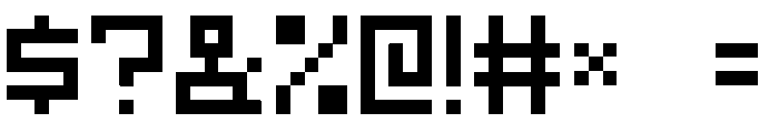 5x7 MT Pixel Font OTHER CHARS