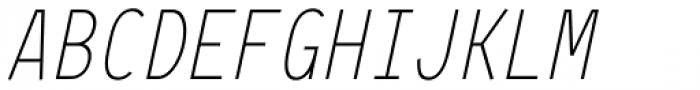 64-SRC Light Italic Font UPPERCASE