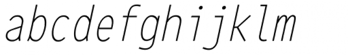 64-SRC Light Italic Font LOWERCASE