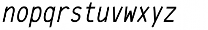 64-SRC Medium Italic Font LOWERCASE