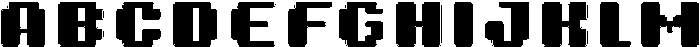8 Bit Circular Inline otf (400) Font UPPERCASE
