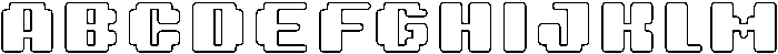 8 Bit Circular Outline otf (400) Font UPPERCASE