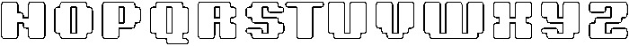 8 Bit Circular Outline otf (400) Font UPPERCASE