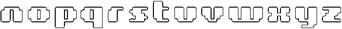 8 Bit Circular Outline otf (400) Font LOWERCASE