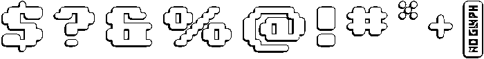 8 Bit Circular Shadow otf (400) Font OTHER CHARS