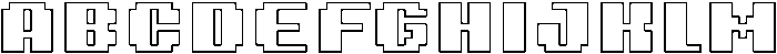 8 Bit Outline otf (400) Font UPPERCASE