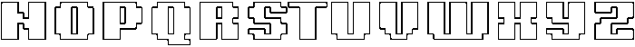 8 Bit Outline otf (400) Font UPPERCASE