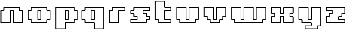 8 Bit Outline otf (400) Font LOWERCASE