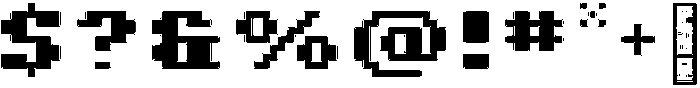 8 Bit Rounded Inline otf (400) Font OTHER CHARS