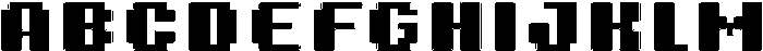 8 Bit Rounded Inline otf (400) Font UPPERCASE