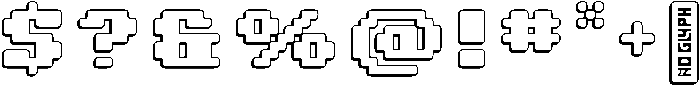 8 Bit Rounded Shadow otf (400) Font OTHER CHARS