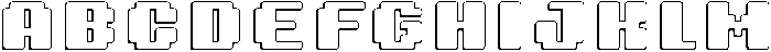 8 Bit Rounded Shadow otf (400) Font UPPERCASE