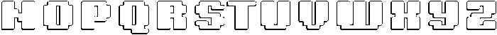 8 Bit Rounded Shadow otf (400) Font UPPERCASE