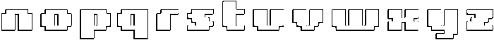 8 Bit Shadow otf (400) Font LOWERCASE