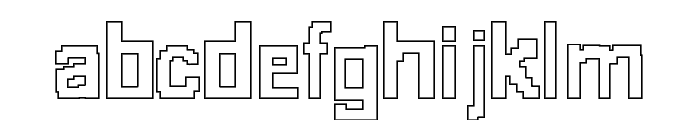 8-bit Outlined Font LOWERCASE