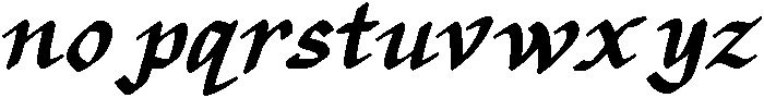 90sITALIC Regular otf (400) Font LOWERCASE