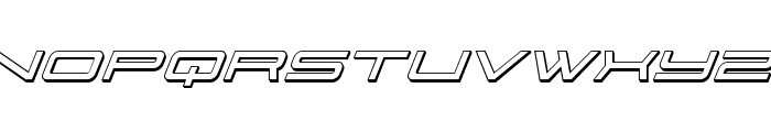911 Porscha 3D Italic Font UPPERCASE