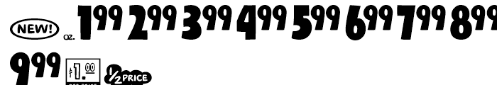 99 Cents Special Font LOWERCASE