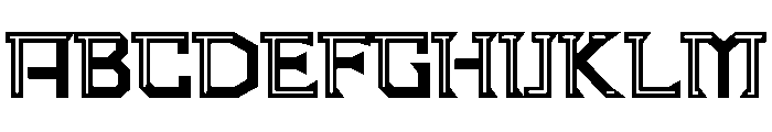 A TEMPLE Font UPPERCASE