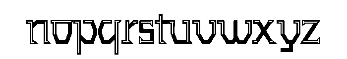 A TEMPLE Font LOWERCASE