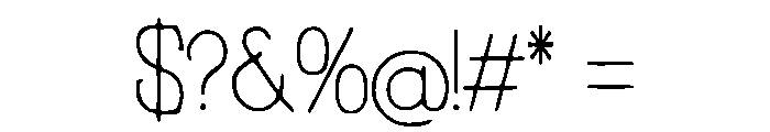 A_Thin_Future Font OTHER CHARS