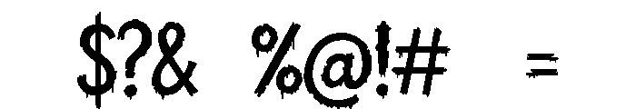 A bloody Halloween Font OTHER CHARS