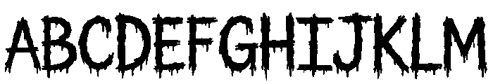 A bloody Halloween Font UPPERCASE
