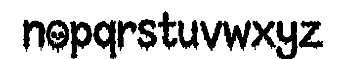 A bloody Halloween Font LOWERCASE