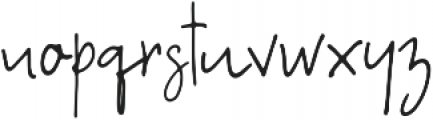 A Bientot Regular otf (400) Font LOWERCASE