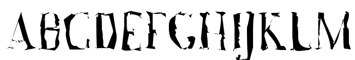 A Font with Serifs. Disordered Font UPPERCASE