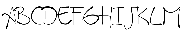 A HandMade Font Font UPPERCASE