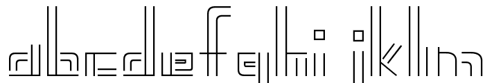 A-Maze Font LOWERCASE