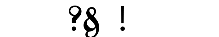 A Pompadour Display Sample Font OTHER CHARS