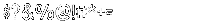 A fool like me Outline Font OTHER CHARS