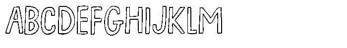 A fool like me Outline Font UPPERCASE